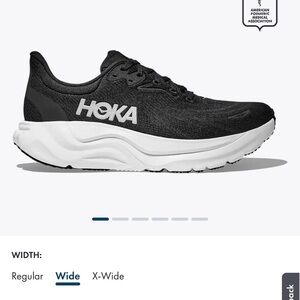 Hoka Arahi Stability Shoes in Black White size 7 Wide D